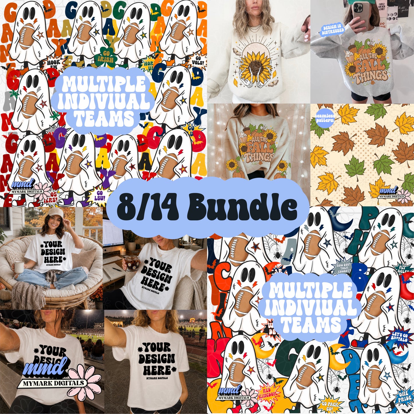 DEAL DAY BUNDLE |  22 PNGS (PLUS variations), 1 Seamless & 4 BONUS Blank Mocks - 8/14