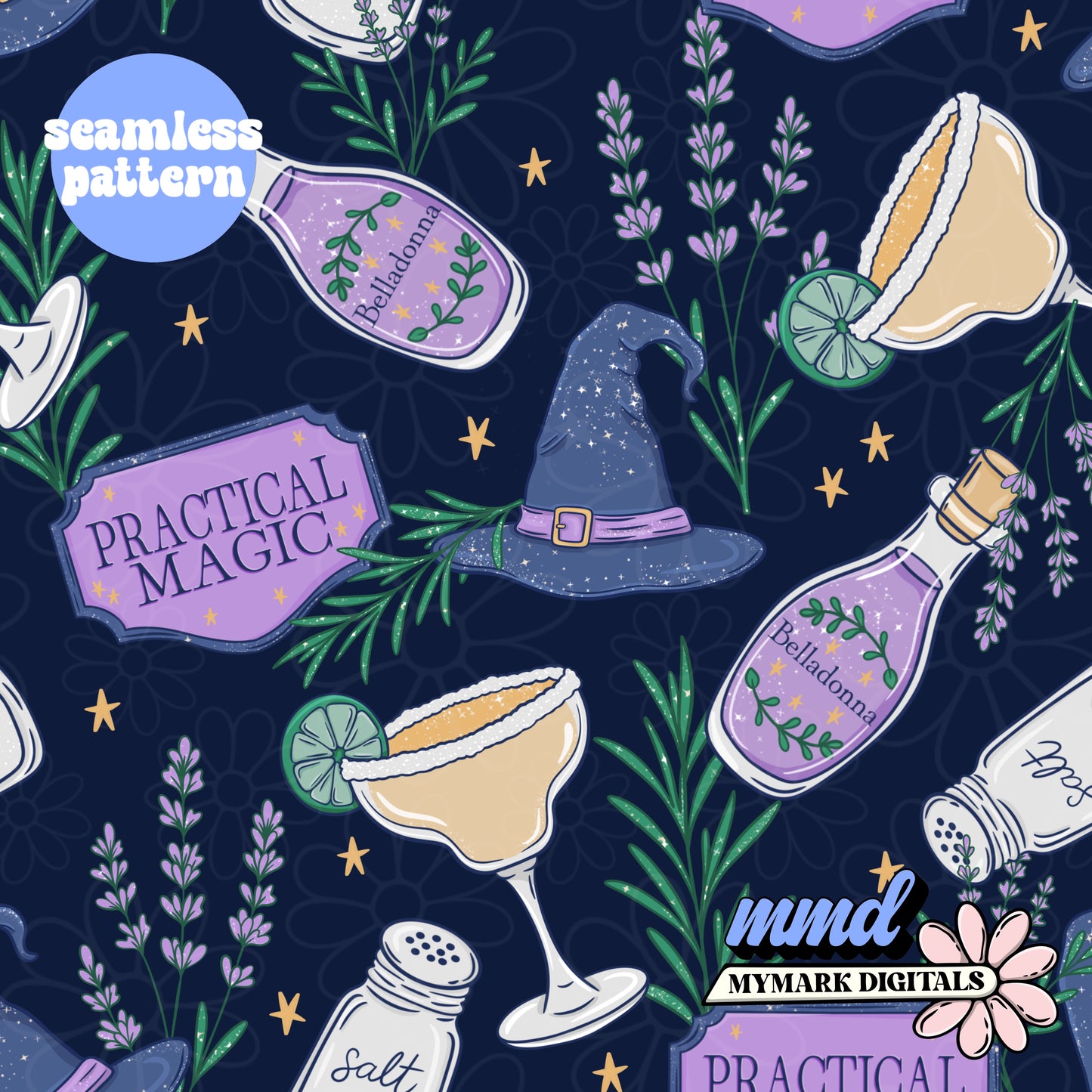Midnight Margarita Seamless | Repeating Pattern