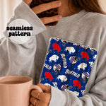 Classic Buffalo Football Seamless | Repeating Pattern