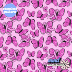 Breast Cancer Awareness Butterflies Seamless | Repeating Pattern