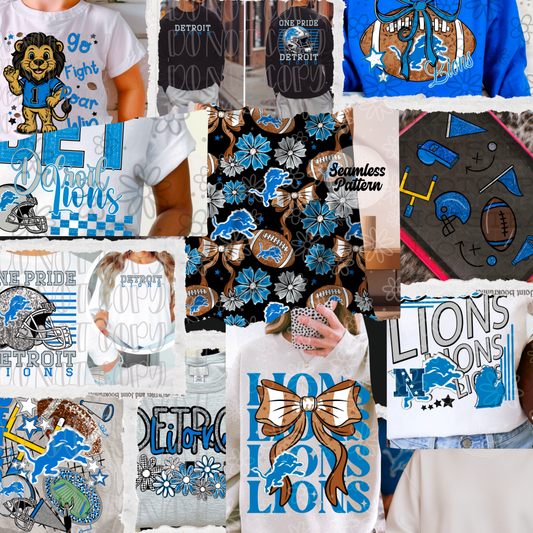 DETROIT (2) Football FULL  - Bundle