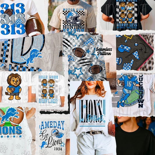 DETROIT (3) Football FULL  - Bundle