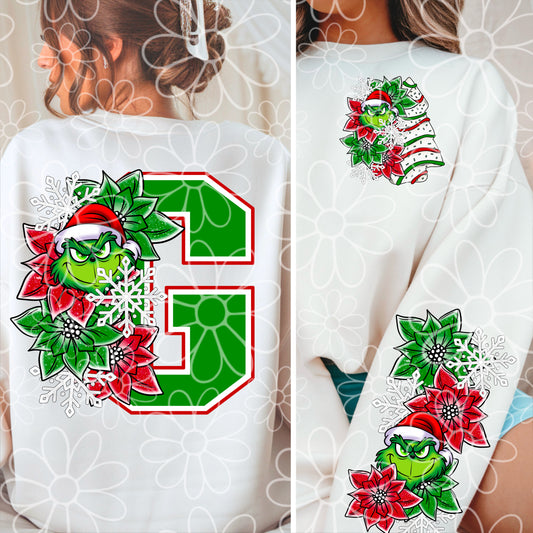 Green Man G Half Floral : Sleeve Set : PNG | Oct 2024