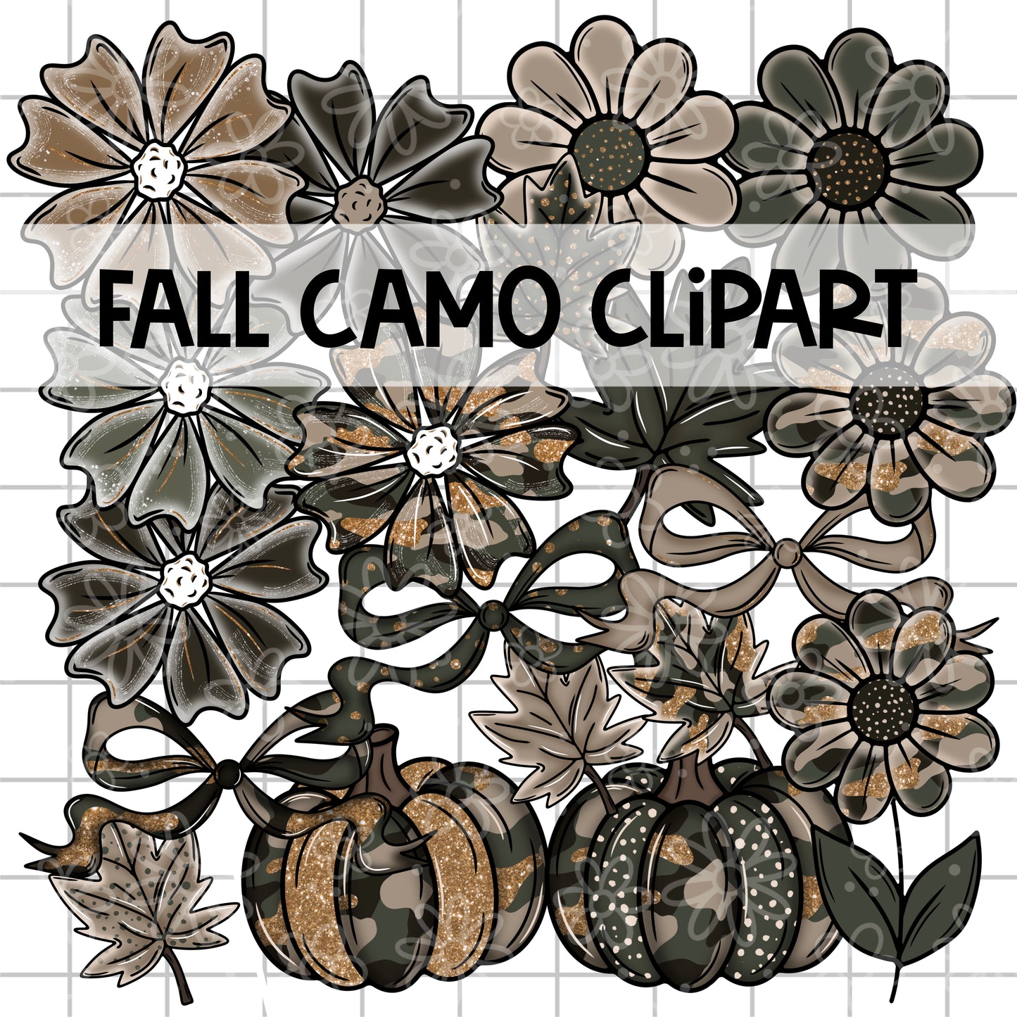 Camo Fall CLIPART | October Clipart 25’