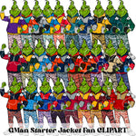 GREEN Vintage Fan Clipart