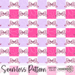 Checker Lacey Bow | Seamless | December 25’