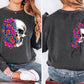 Bright Floral Skull (spine/sleeve included) : PNG