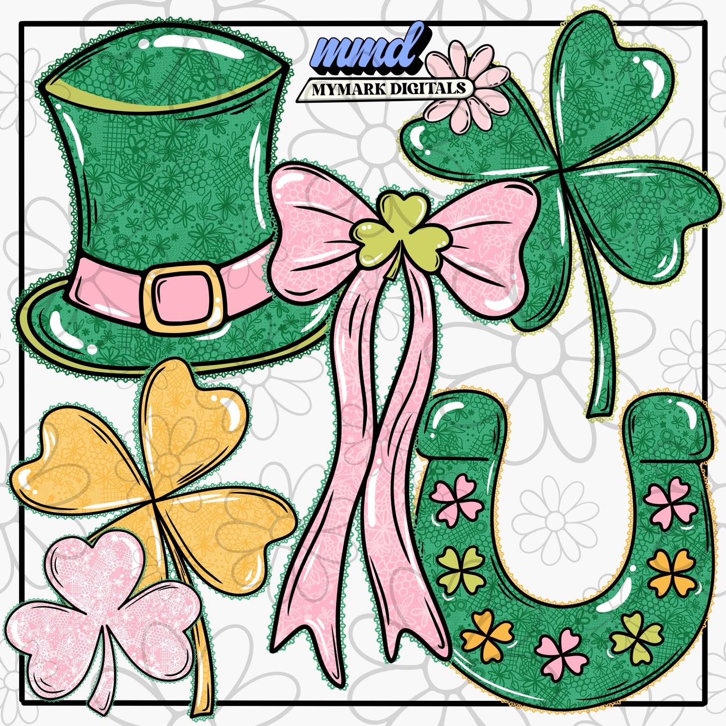 Lace St Patricks Clipart | JAN 26