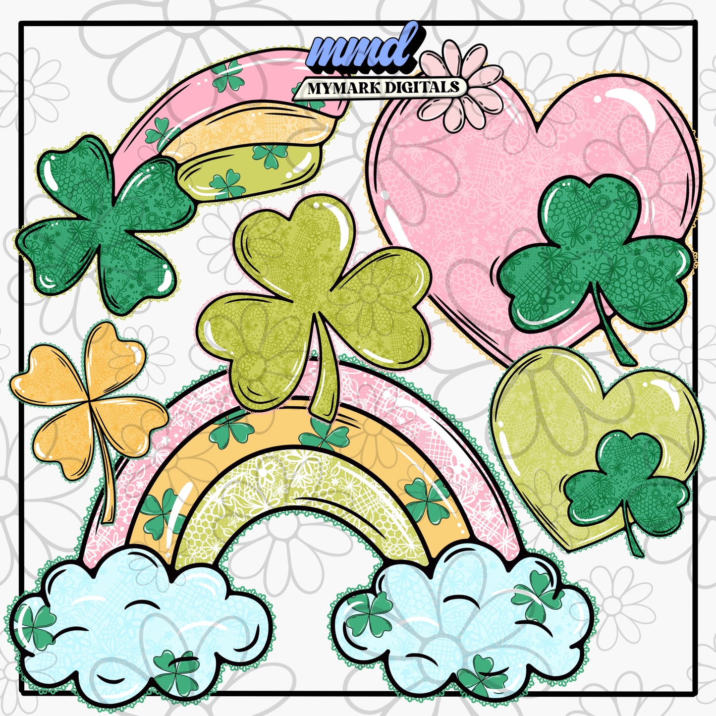 Lace St Patricks Clipart | JAN 26