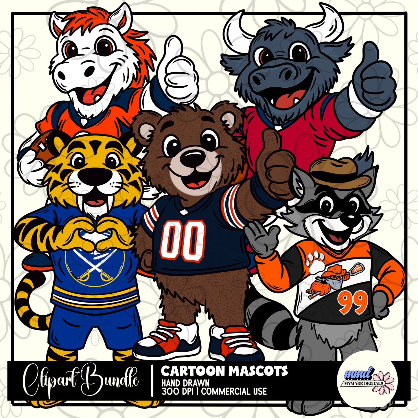 Mascot Bundle | August 25 & January 26 Clipart Drives