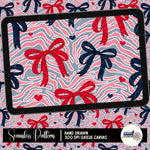New England Stripes Bow Seamless | Repeating Pattern | January 26