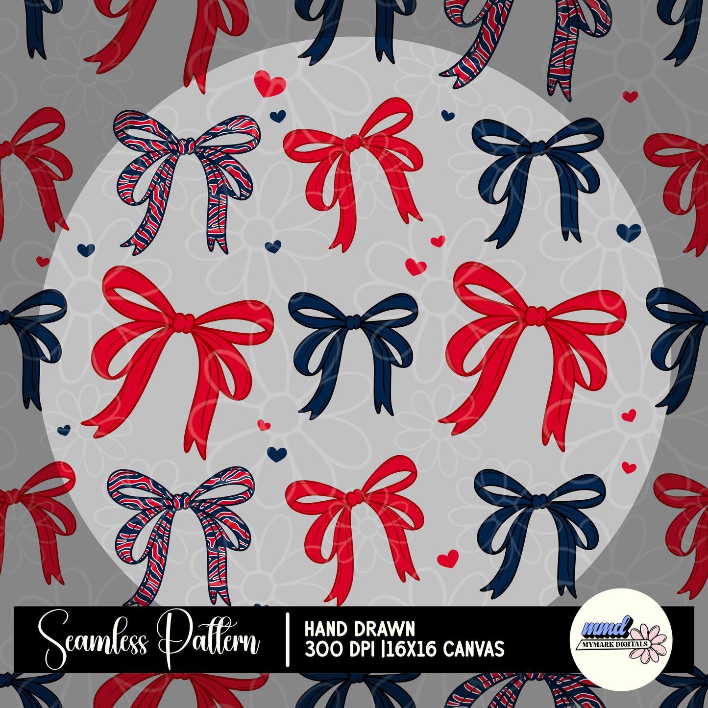 New England Bow Seamless | Repeating Pattern | January 26