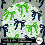 Seattle Stripes Bow Seamless | Repeating Pattern | January 26