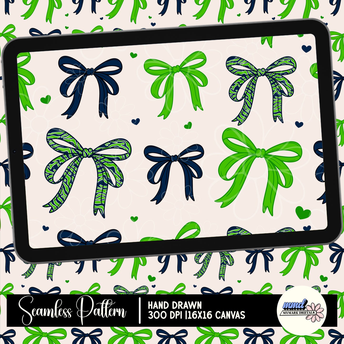 Seattle Bow Seamless | Repeating Pattern | January 26