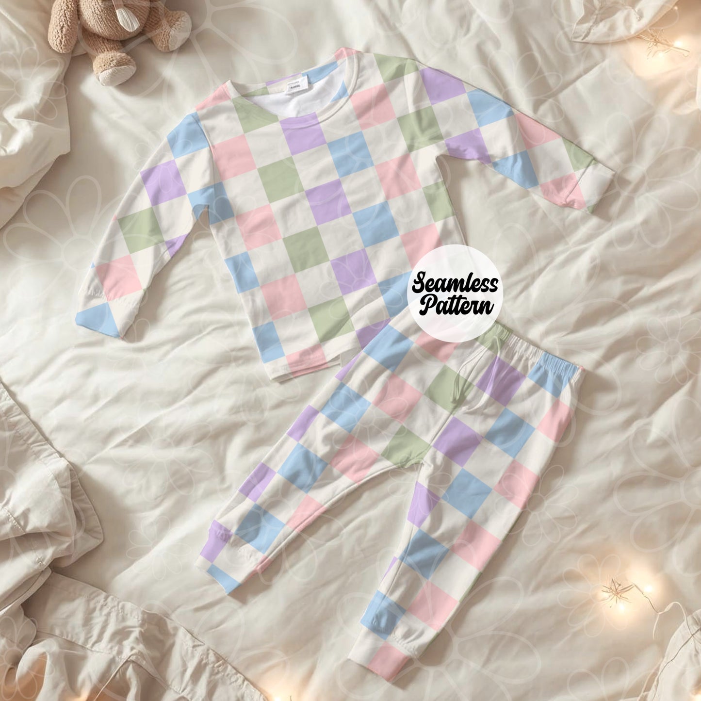 Pastel Checker Seamless | Repeating Pattern | February 26