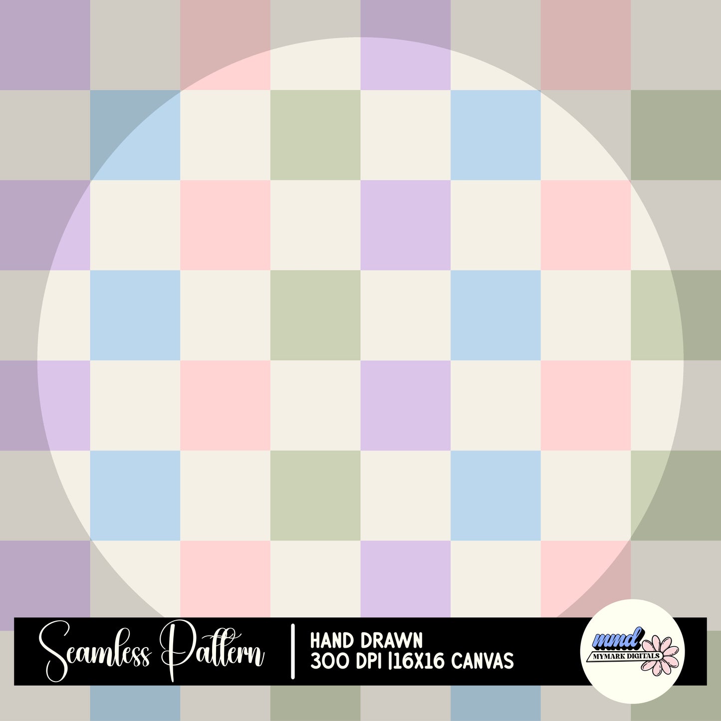 Pastel Checker Seamless | Repeating Pattern | February 26