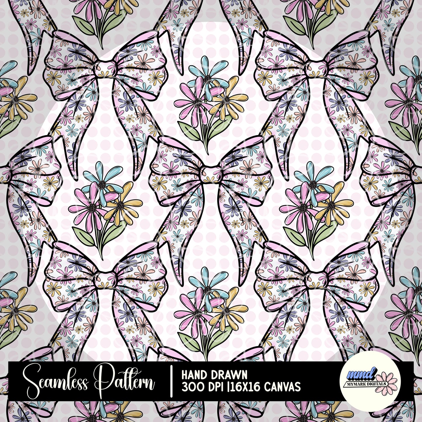 Spring Bow Seamless | Repeating Pattern | February 26