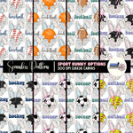 Sport Bunny Seamless | MULTIPLE SPORT OPTIONS | Repeating Pattern | FDD