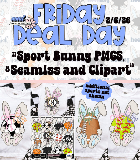 FRIDAY DEAL DAY COMPLETE BUNDLE | 19 Digitals PLUS Clipart Set | 2/6/26
