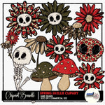 Spring Skellies Clipart | FEB CLIPART 26