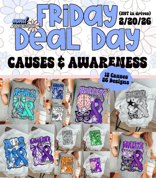 FRIDAY DEAL DAY COMPLETE BUNDLE | 26 Digitals - 12 Causes | 2/20/26