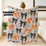 Buffalo Lacrosse Spirit Stripes and Bows Seamless | Repeating Pattern