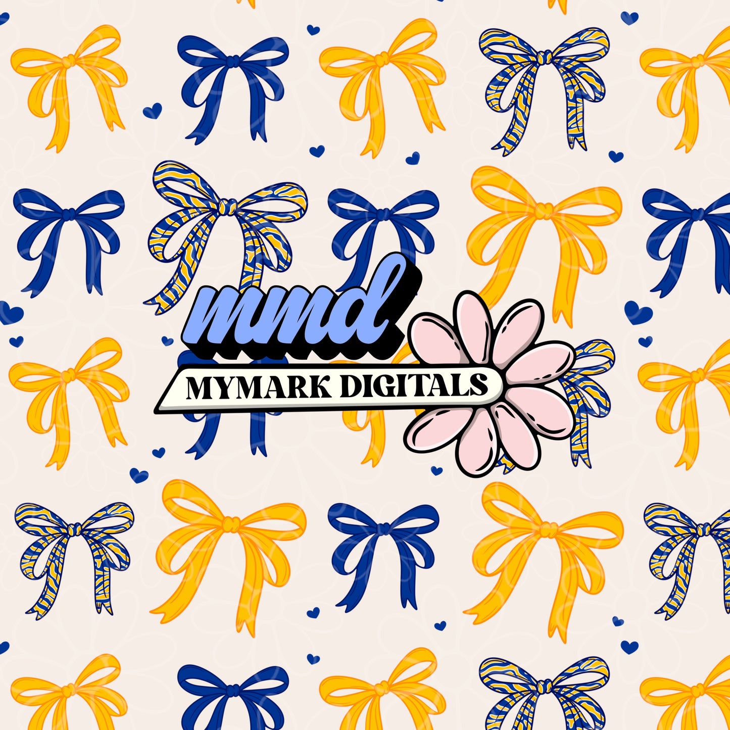 Buffalo Hockey Bow Seamless | Repeating Pattern
