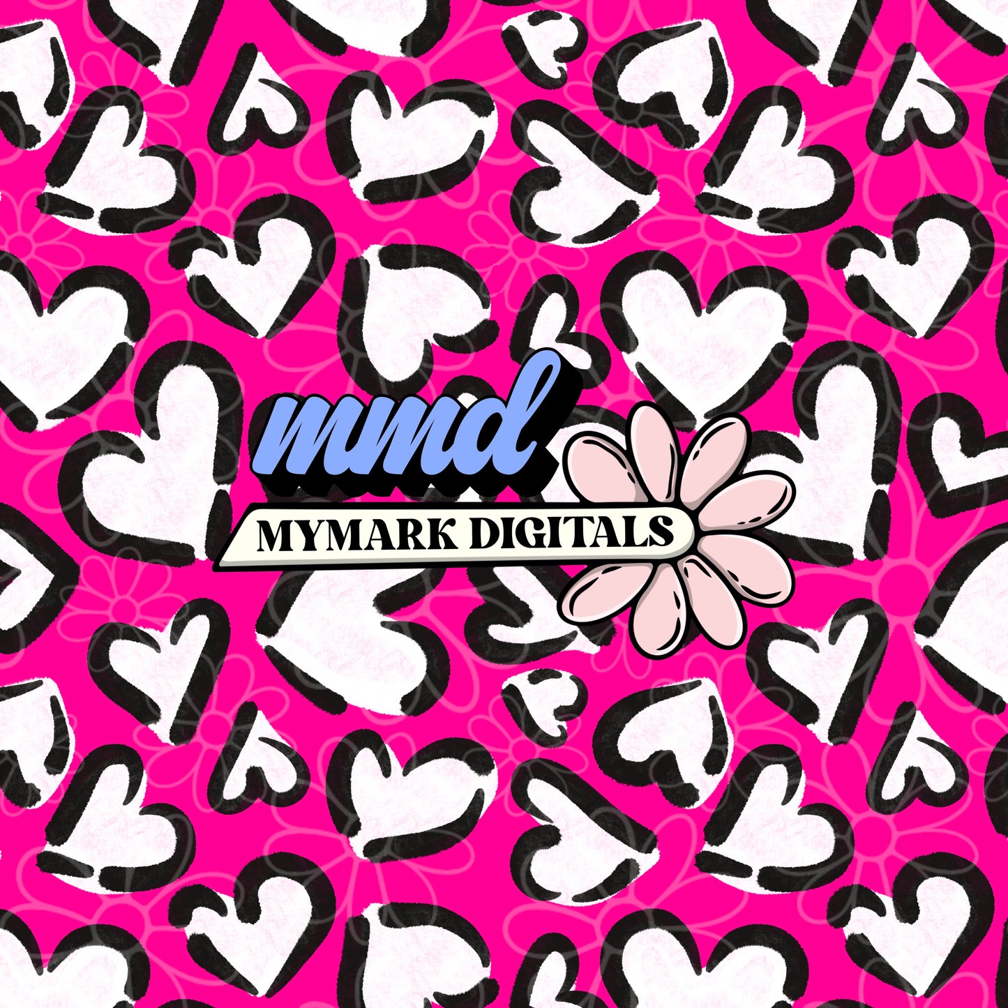 Cheetah Hearts Seamless | Pink | Repeating Pattern