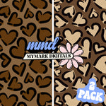 Cheetah Hearts Seamless | Neutral Combo | Repeating Pattern