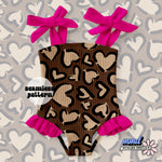 Cheetah Hearts Seamless | Neutral Combo | Repeating Pattern