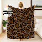 Cheetah Hearts Seamless | Neutral Combo | Repeating Pattern