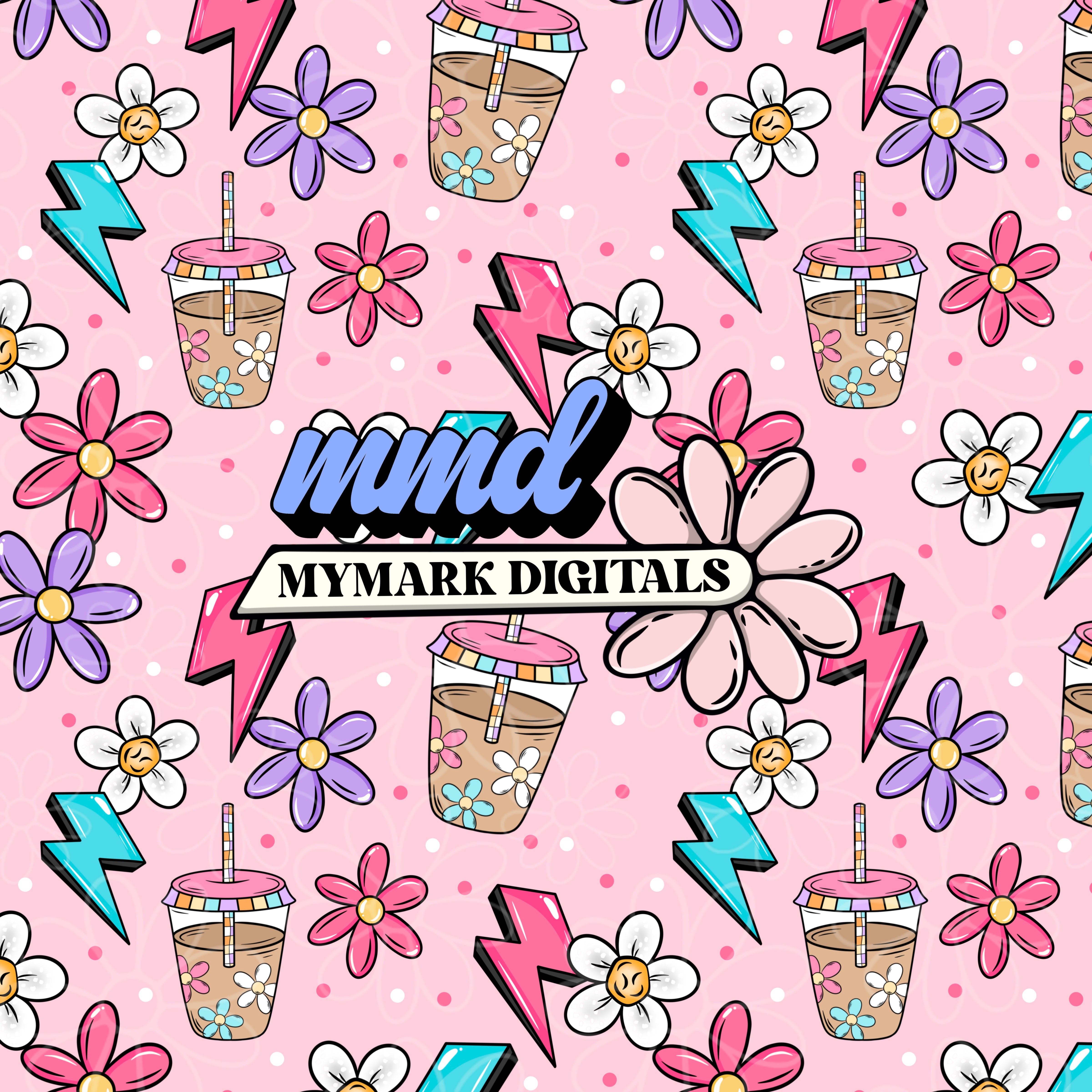 Electric Caffeine Seamless | Repeating Pattern – MYMARK Digitals