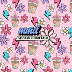 Electric Caffeine Seamless | Repeating Pattern