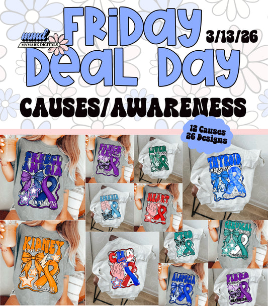 FRIDAY DEAL DAY COMPLETE BUNDLE | 26 Digitals - 12 Causes | 3/13/26