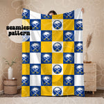 Buffalo Hockey Checker Seamless | Repeating Pattern