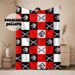 Retro Buffalo Hockey Checker Seamless | Repeating Pattern