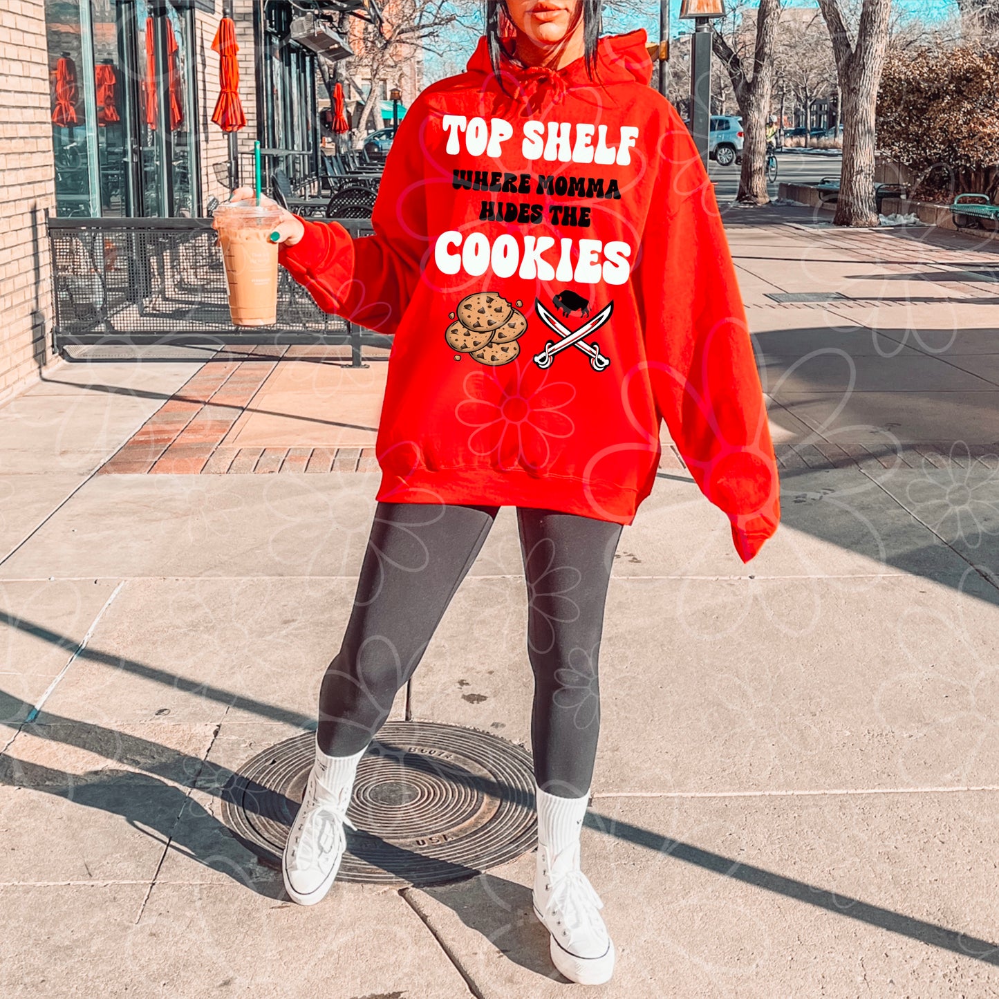 Top Shelf Where Momma Hides The Cookies | PNG | Buffalo Hockey Retro