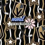 Vegas Hockey Wavy Line Seamless | Repeating Pattern
