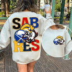 Triple Buffalo Hockey | PNG | Faux Embroidery & Pocket Print