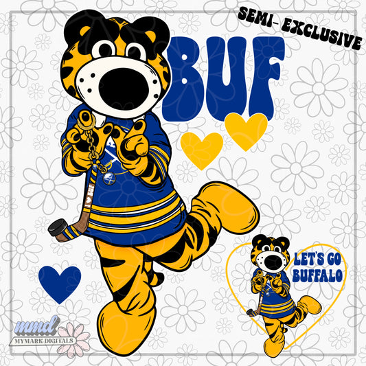 Big DUB Buffalo Hockey Sabretooth | PNG | SMALL BUSINESS EXCLUSIVE - NO VENDORS - NO DRIVES - Semi Exclusive