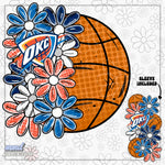 Thunder Basketball  -  Half Floral