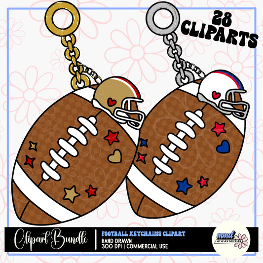 Football Keychains Clipart