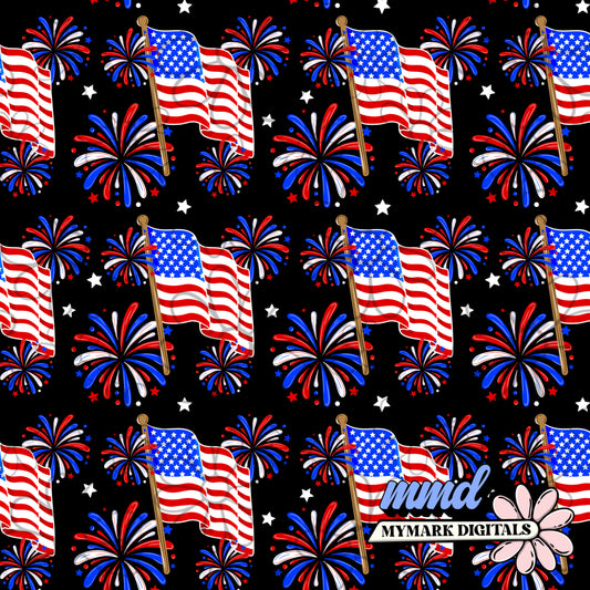 4th of July Seamless | Repeating Pattern