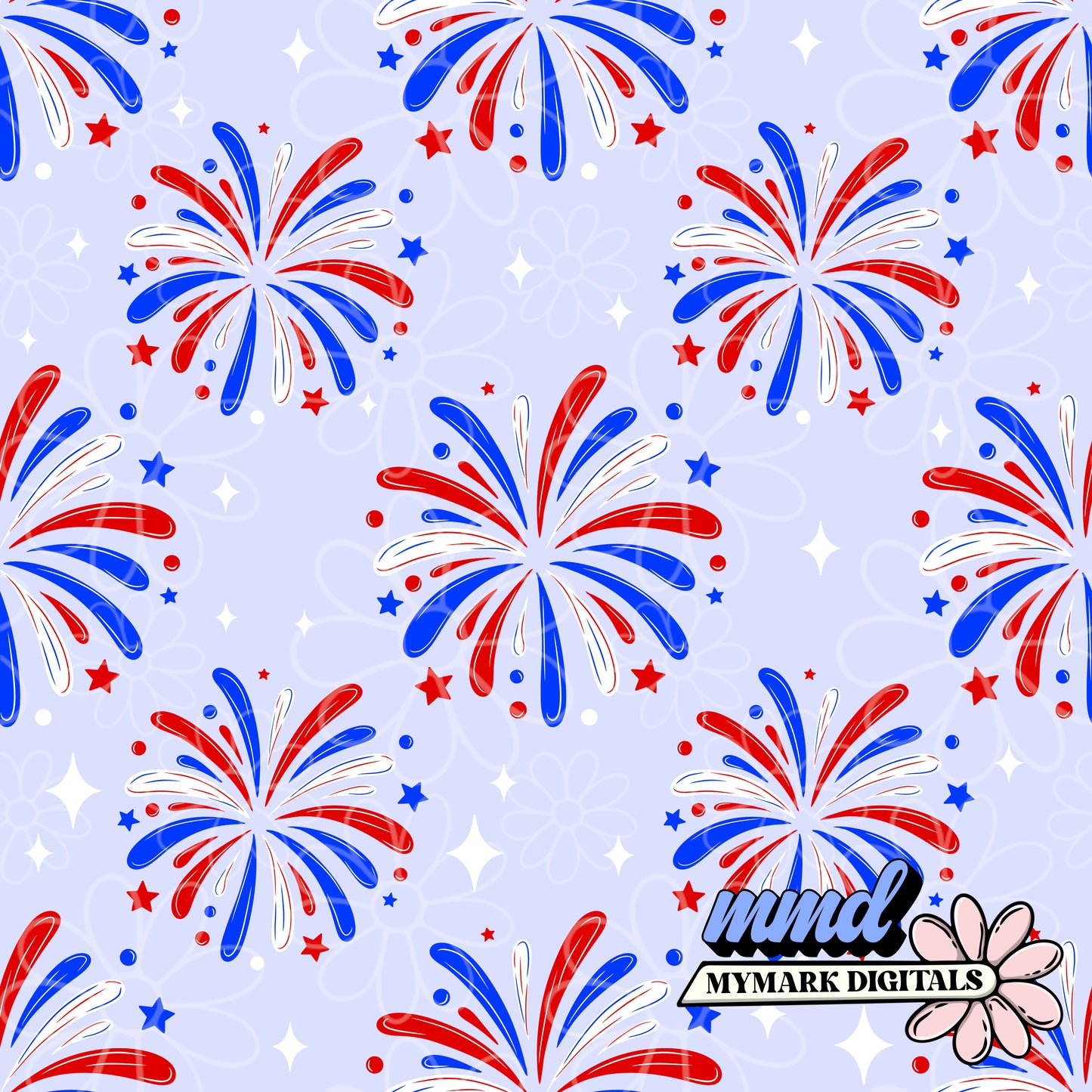 Fireworks Seamless | Repeating Pattern