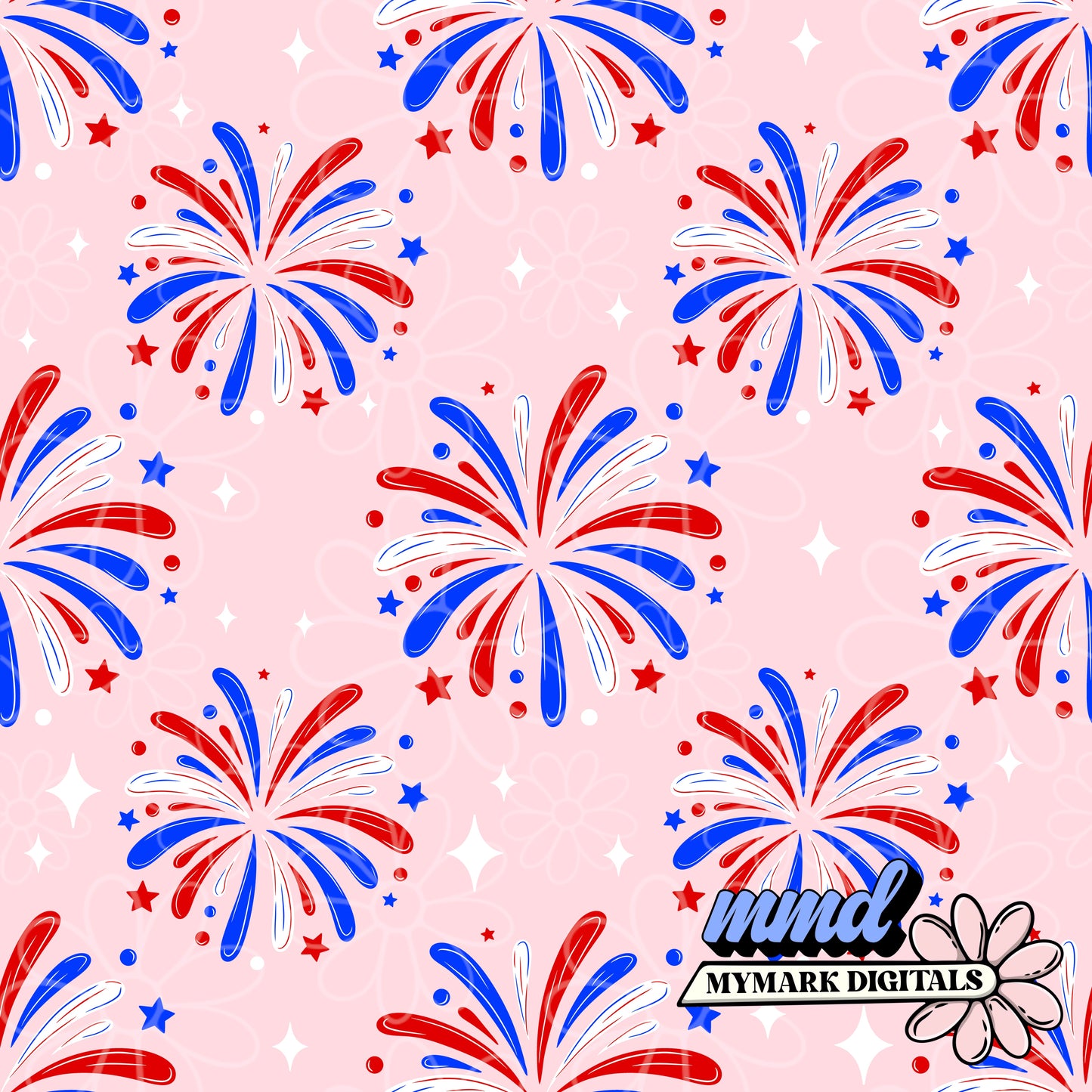 Fireworks Seamless | Repeating Pattern