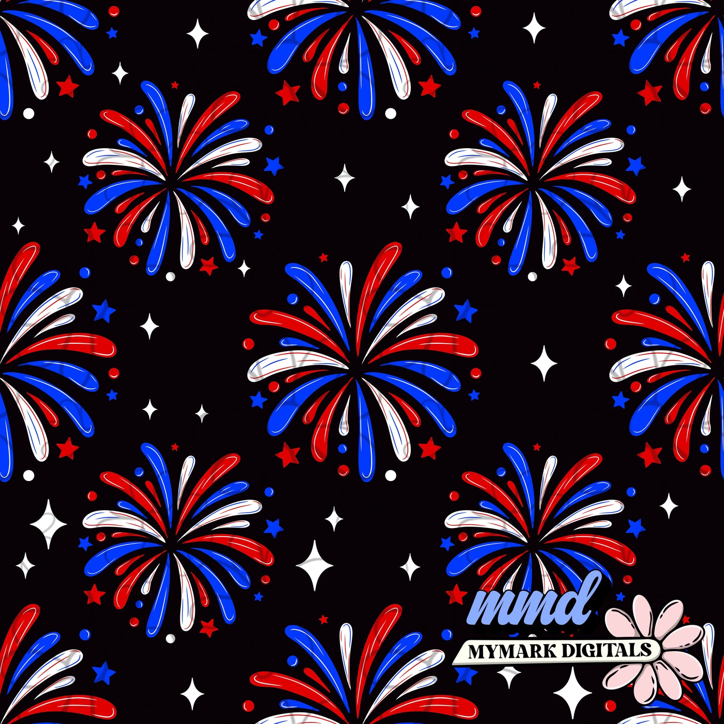 Fireworks Seamless | Repeating Pattern