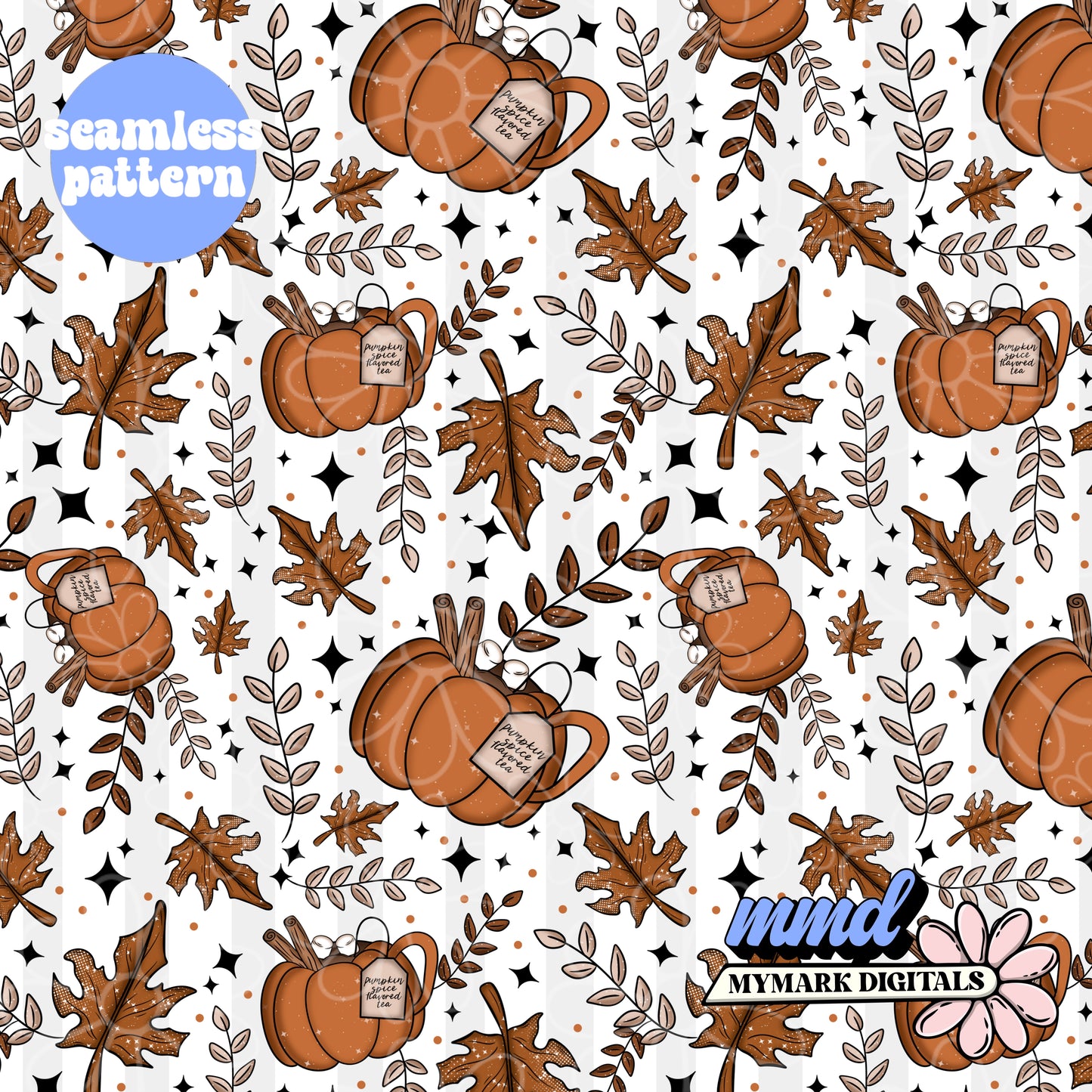 Pumpkin Spice Seamless | Repeating Pattern |