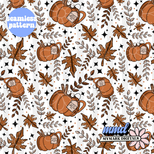 Pumpkin Spice Seamless | Repeating Pattern |