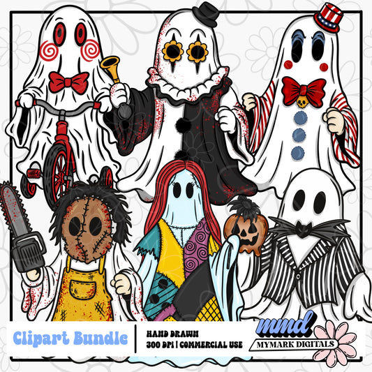 Horror Ghosts Clipart Vol. 3