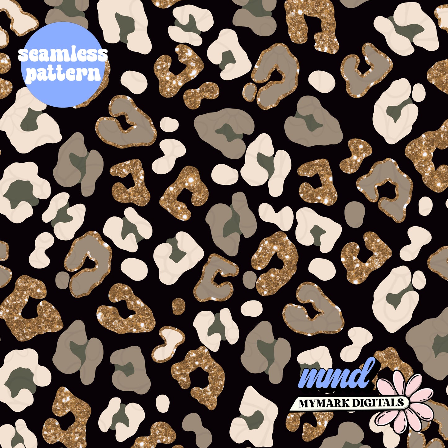 Glitter Cheetah Seamless | Repeating Pattern  | July 2026